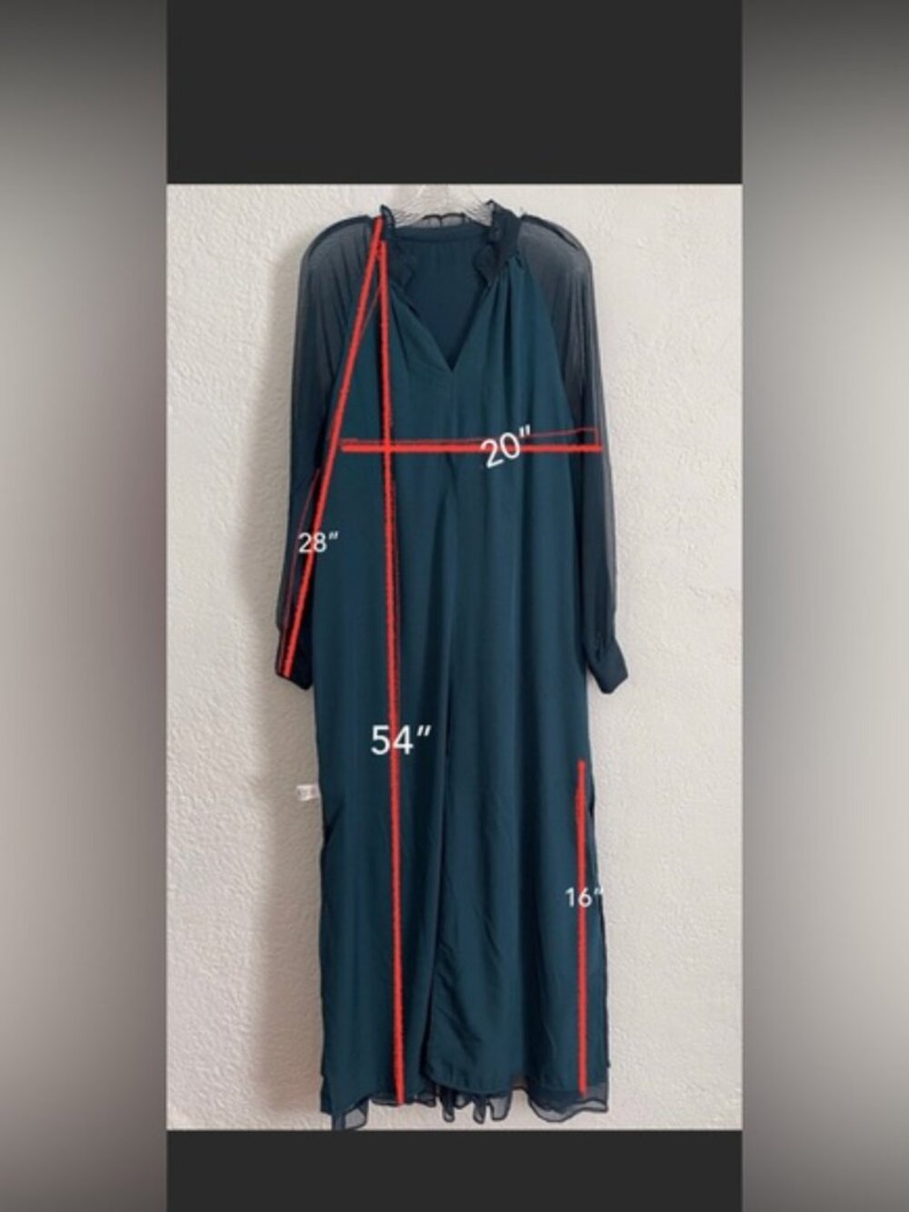 1 State Teal Tiered Long-Sleeve Maxi Dress - Picture 5 of 5